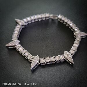 Iced Out Hip Hop Spike Bracelet